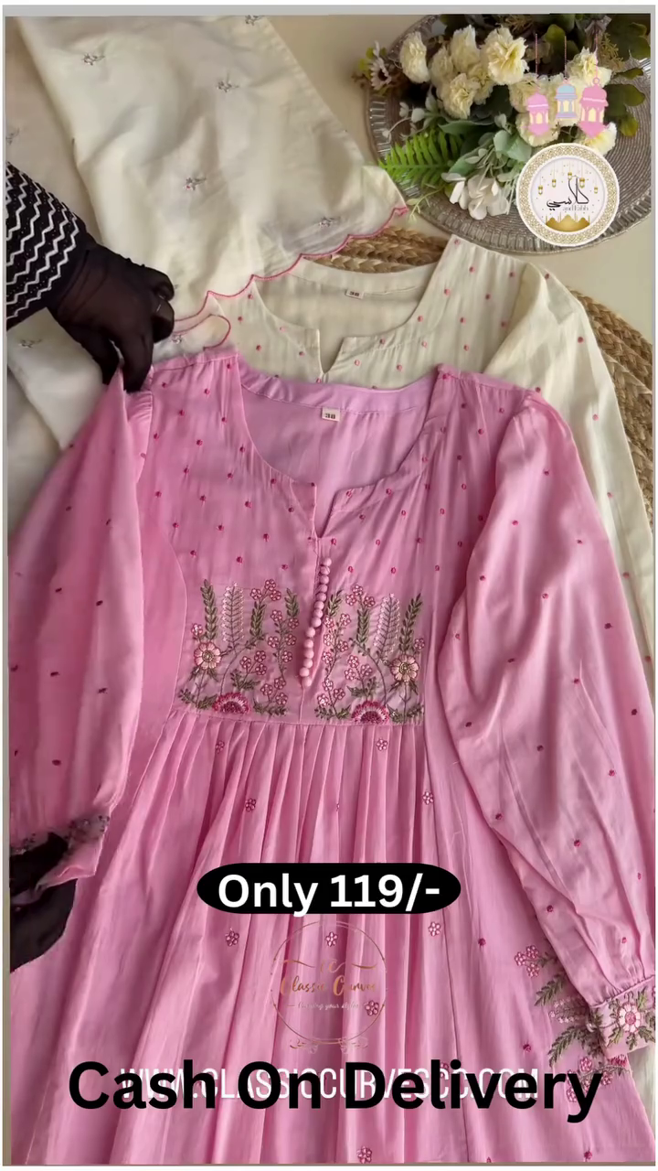 Women Floral Embroidered Regular Thread Work Pure Cotton Kurta with Palazzos & With Dupatta - image 5