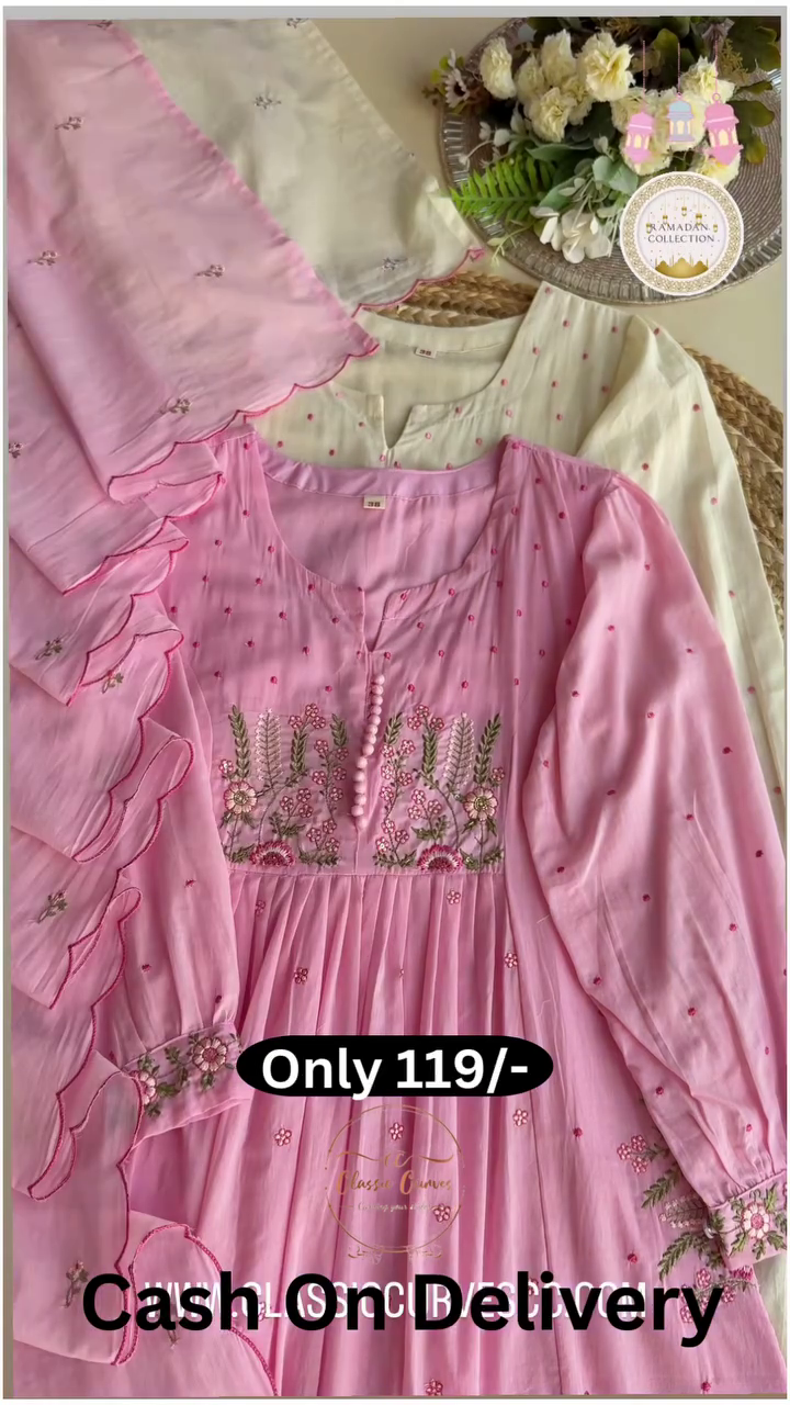 Women Floral Embroidered Regular Thread Work Pure Cotton Kurta with Palazzos & With Dupatta - image 7