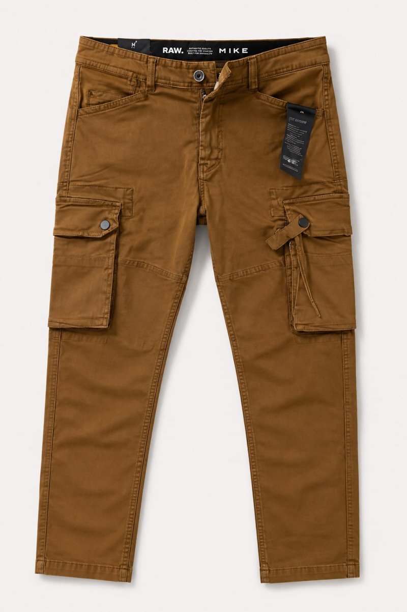 Men’s Premium Brown Cargo Pants – Stylish Utility Fit